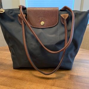 Longchamp Le Pliage Tote - Gunmetal Grey SMALL